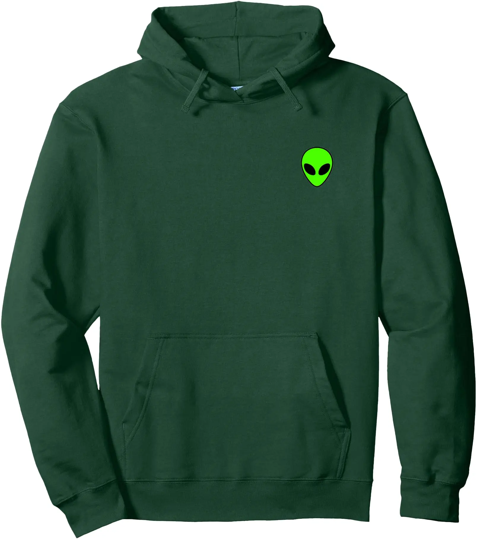 Alien Head Pocket Patch Area 51 Hoodie | Unisex Hooded Sweatshirt, Size S-3XL, 8 Colors