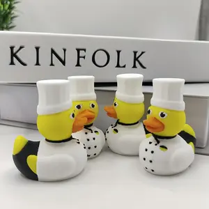 2 cute chef duck decorations - yellow ducklings with kitchen hats, kitchen and table decoration, chef cooking gifts, suitable for home, restaurant, cruise ship, car - fun collectibles, funny chef gifts, restaurant accessories, essential for restaurants