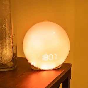 The SunLarm™ - Natural Sunrise Simulator for Better Sleep & Energized Mornings with 25 Relaxing Sounds Smart Alarms & Calming Light for Productive Mornings