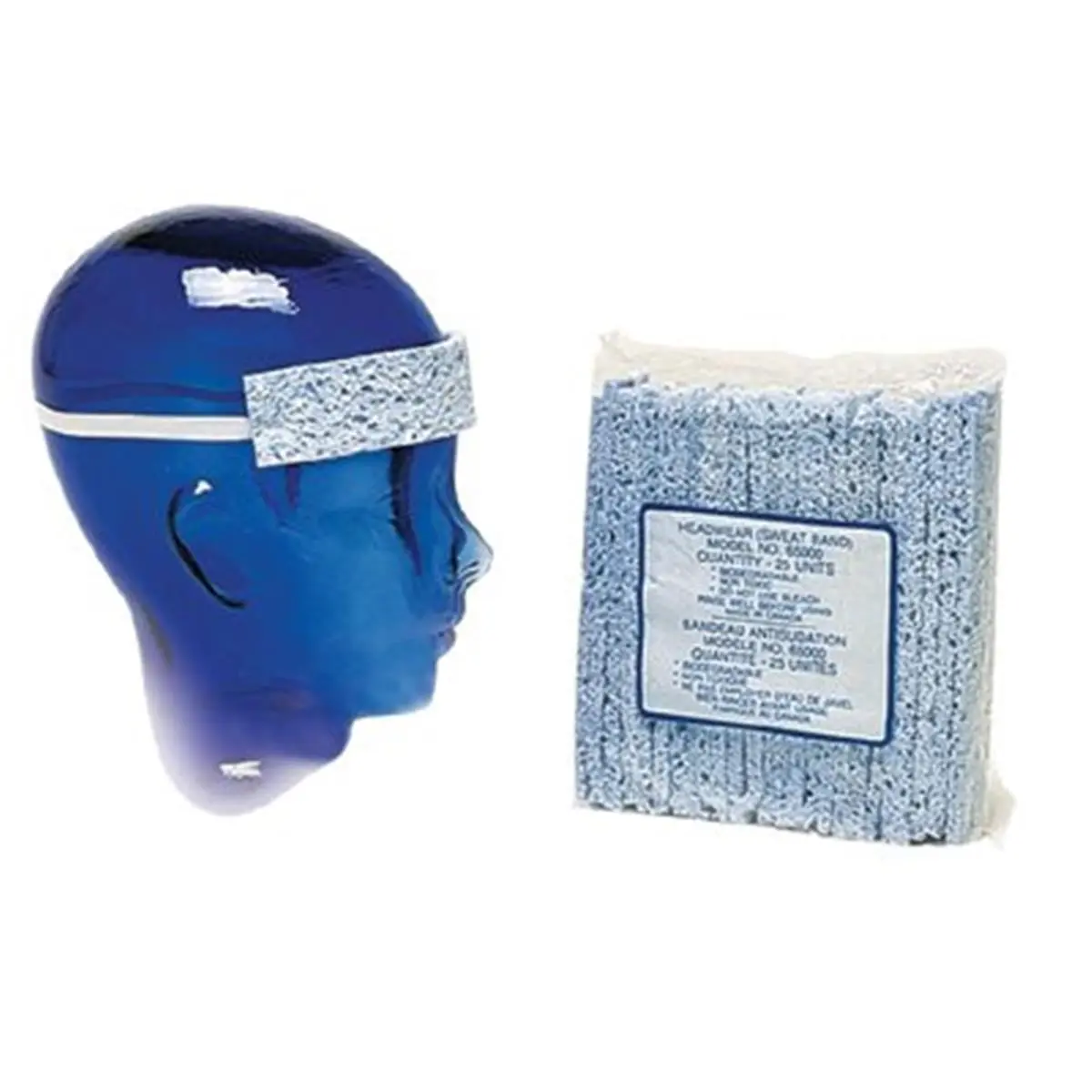 North Safety  Safety Cap Terry Cloth Sweat Band W-Hook Eye Adhesive Close