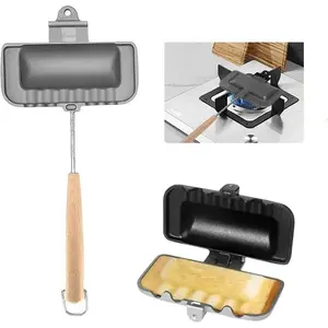 Removable Sandwich Baking Tray Kitchen Double SidedSkillet Toast Bread Baking Pan Cookware Not Specified