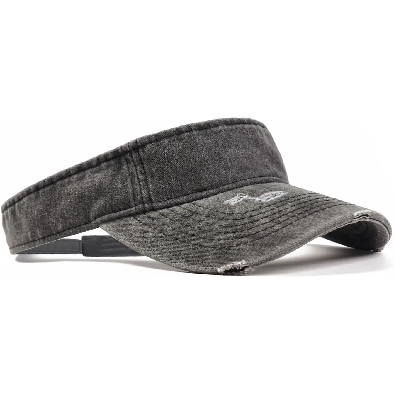 Retro Ripped Sun Visor Hats Adjustable Empty Top Baseball Cap Cotton Ball Caps for Women and Men