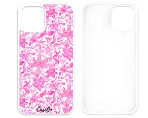 Pink Belle White iPhone Case - Protective Casing for iPhone, Rubber Material, Shockproof Design, Ideal for Cellphone Protection