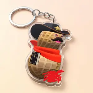 Mr Peanut Keychain, pEnnls Meme Acrylic Charm, Gift for Meme Fans , Gift for ARC Raiders Fans, Gift for Gamers,