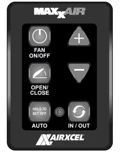 Maxxair Vent  6 Key Wall Control - Black