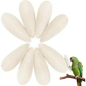 8PCS Cuttlebone for Birds Parakeets - RAINFLOW Natural Cuttlebone for Turtles,Tortoise,Snails,Birds,Reptiles Small Animals,4"-4.5" Cuttlefish Bone Bird Calcium to Supports Beak & Shell Health(Costume Sets)