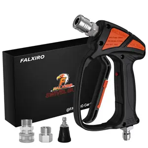 FALXIRO Swivel Pressure Washer Gun 4500PSI，Short Spray Gun for Gas or Electric，With 3/8 Inch Quick Connection and 1/4 Inch Quick Connect,Car wash Gun|Automotive Detailing