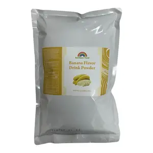 Banana Milk Tea Powder 3-in-1 Mix for Banana Shakes Bubble Tea & Baking 2.2 lbs per Bag Sweet Fruity Flavor Ideal for Slushies and Drinks
