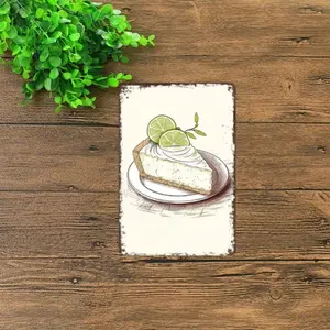 Funny Vintage Aluminum Sign Key Lime Pie Slice Art For Home Room Garage Office Wall Decor 8x12 Inches Room Decor House Decor Kitchen Decor Bathroom