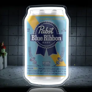 Blue Ribbon Neon Sign Wall Decor, Dimmable PBR Beer Neon Sign Light, Men's Exclusive Space Sign, Perfect for Parties, Clubs,  Pubs Bistro Decor 11.4*6.5inch summervibes-Father's Day Gift