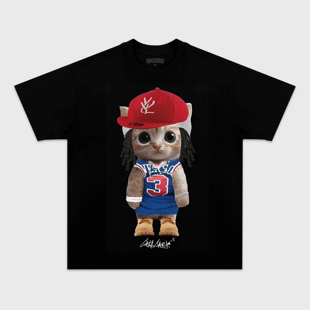Women's Graphic T-Shirt, Vintage 90s Style Cat Meme, Stylish Shortsleeve Streetwear Top with Round Neck, Gift for Graduations, Unisex, Casual, Cotton, Print, Soft, All Seasons, Graphic Print, Lightweight Fabric, Crew Neck, Office, Tee, Tshirt