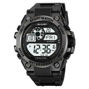 Men's Sporty Waterproof Digital Watch, Fashionable Digital Watch with Luminous Dial & Alarm Mode, Trendy Watch for Daily Life
