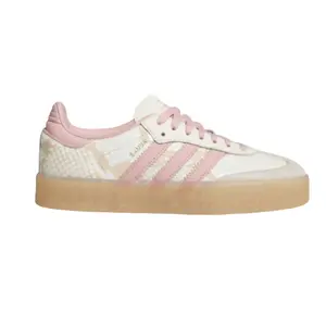Adidas Sambae Snakeskin Cream White Wonder Mauve JR3803 Women's Fashion Shoes New
