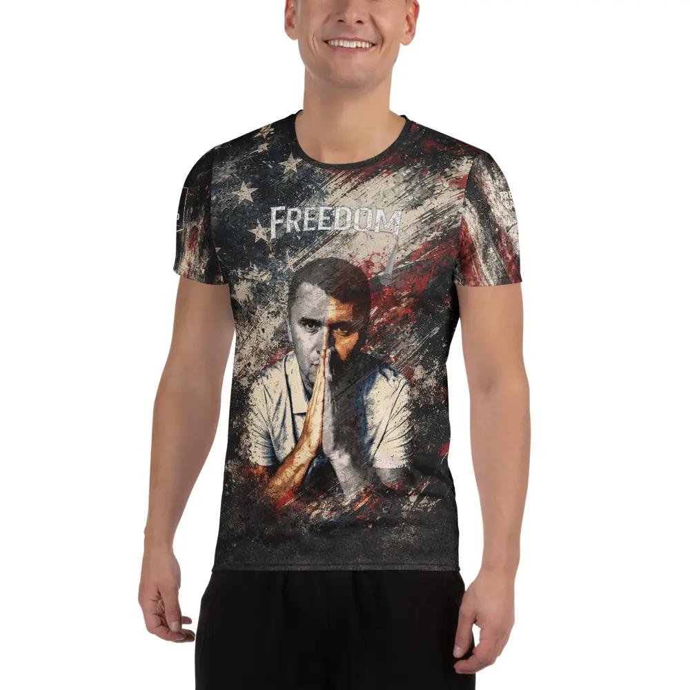 Charlie Kirk RIP tribute - Men's athletic t-shirt