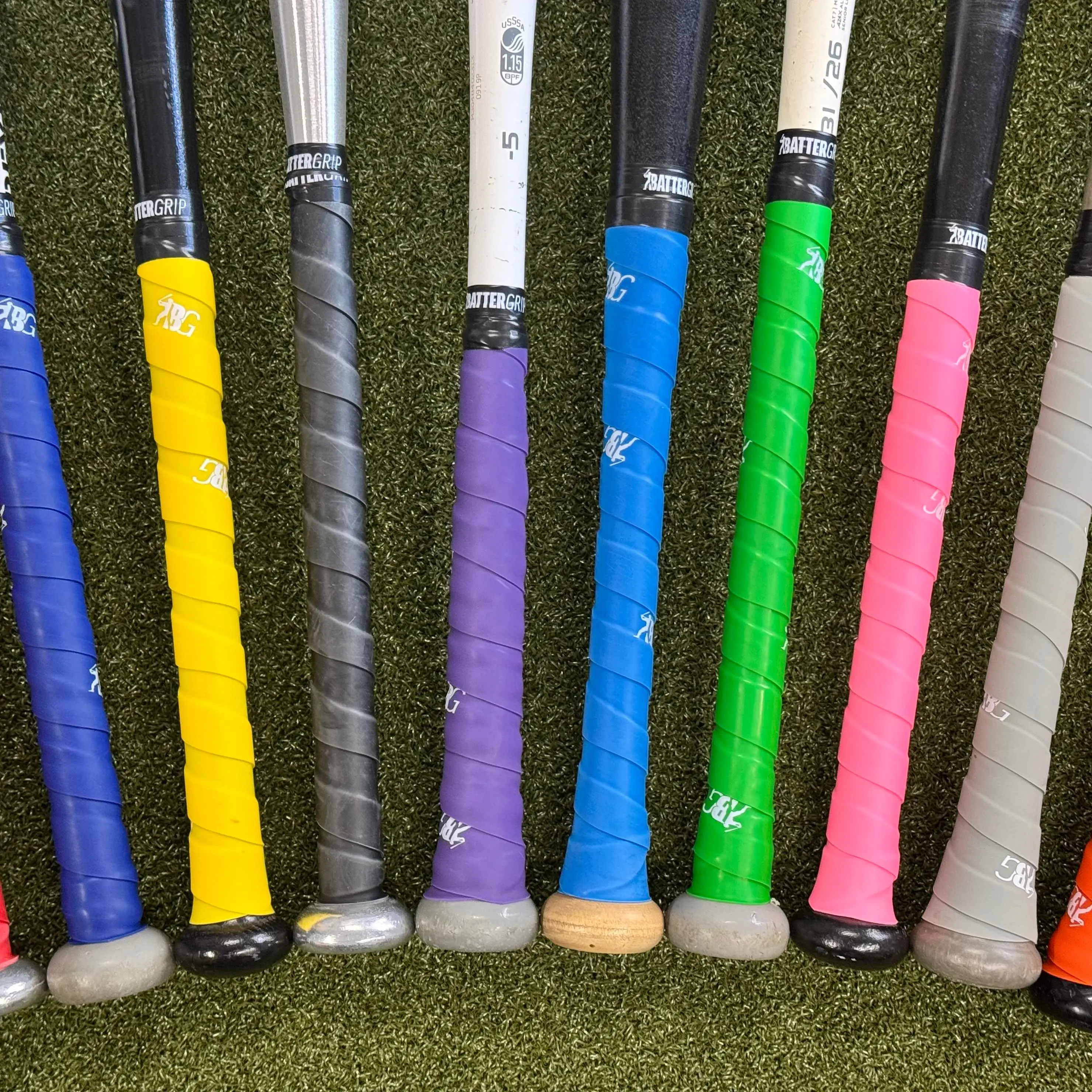 BatterGrip 3-Pack — Mix & Match | Reusable Baseball & Softball Bat Grips (3 Grips, Pick Your Colors)