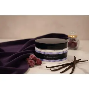 Black Raspberry and Vanilla Body Butter - Organic Shea Butter, Nourishing Oils, 24-Hour Hydration, Clean Ingredients, Long-Lasting Scent, Intense Hydration, Whipped Texture