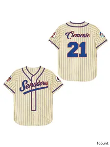 Roberto Clemente "Senadores" Retro Baseball Jersey - #21 Pinstripe Edition