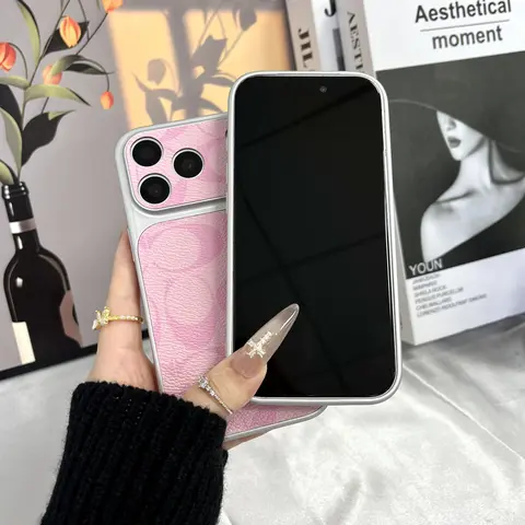 Viral High-End Leather Pattern Phone Case for iPhone 17 Pro/17 Pro Max/16 Plus/16/15 Pro Max/15/14/13, Shockproof Dropproof Protective Cover, Unisex Design, Ideal Gift