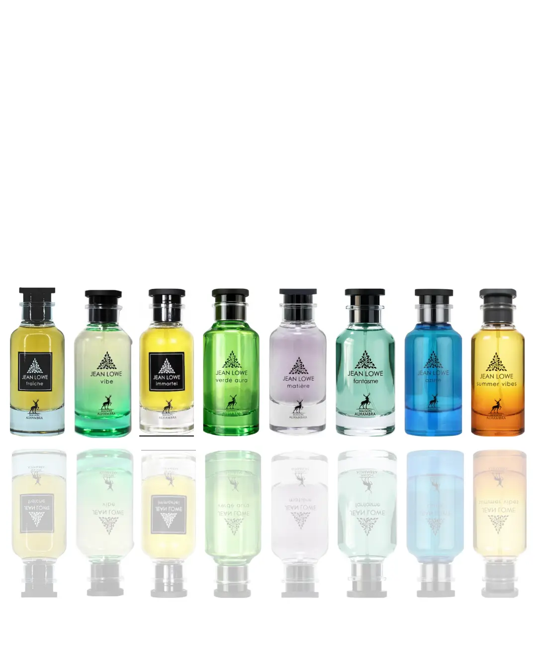Lattafa Men's Cologne 8-Piece Boxed Bundle - Fragrances (Jean Lowe Summer Vibes, Azure, Fantasme, Matiere, Verde Aura, Immortal, Vibe, Fraiche) - Citrus & Wood Notes, Clean Perfume-Inspired Daytime Wear