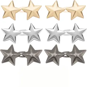 Five-Point Metal Button, No-Sew Waist Adjuster, Sweet Cool Style, Clothing Skirt DIY Decoration, Fashion Accessory