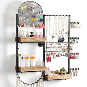 Large  Organizer - Big Wall Mount   Holder Display for Earrings, Rings, Necklaces, Bracelets, Makeup, Perfume & Watches