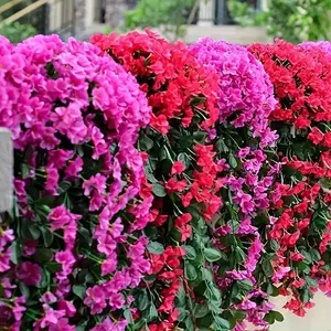 2 Pack Zaphyron Artificial Wisteria Vine Plant, Realistic Plastic Hanging Vines with Decorative Flowers, Artificial Plants, Artificial Mixed Flower, Perfect for Home Decor