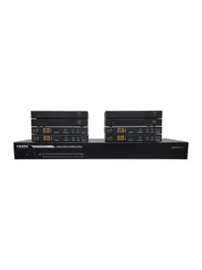 BZB Gear BG-UDA-E18 1x8 4K UHD 18Gbps HDMI HDBaset Splitter & Distribution Amplifier Over Category Cable, Black, Metal, Devices, Digital, Hdr Support
