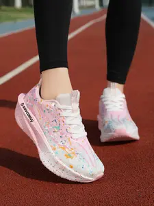 Women's Road Running Shoes Breathable Casual Sports Sneakers Athletic Running Trainers Carbon Plate Technology Lightweight Shock Absorption Anti-Slip Spring Summer Gift