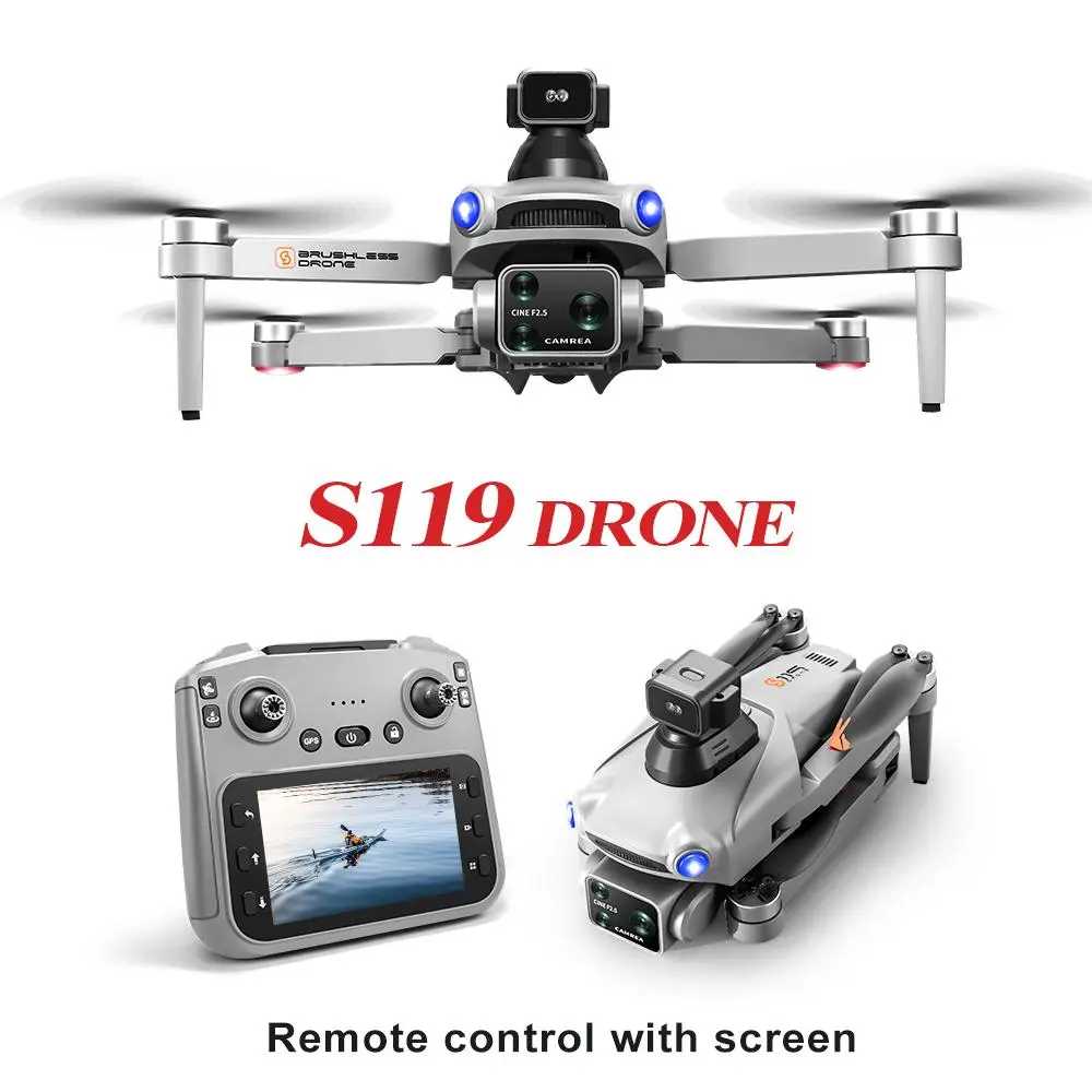 2026 New Laser Obstacle Avoidance FPV GPS Quadcopter Drone with 5.6in Screen Controller, 3KM Flight Distance, 300M Altitude, 25-Min Battery Life, Optical Flow Hovering, Forward/Backward Rolling, Navigation for Cameras & Accessories, Fpv Gps Drone, Obstacl