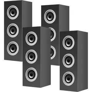 4 Pcs 80s 90s Party Decorations Hip Hop Party Favor 16.5 x 5.9 x 5.9 Inches Large Paper Boombox Boxes for Retro 1980s 1990s Theme Music Neon Decoration(Classic)