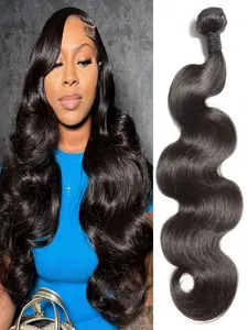 Human Hair Body Wave  12A 100% Unprocessed Long Real Remy Virgin Hair Body Wave Single Bundles Natural Black Weave Hair Extension 1 Bundle