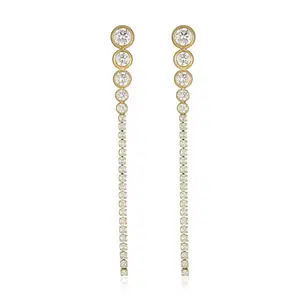 Long CZ tennis drops Bracelet- Waterproof