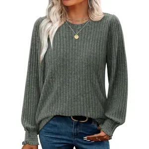 WIHOLL Womens Tops Dressy Casual Long Sleeve Shirts for Women Business Casual Outfits Lightweight Fall Sweaters Warm