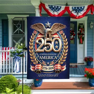 Patriotic Garden Flag, Stand Tall for the American Flag, Kneel Respectfully for the Cross of Christian Faith, Celebrate 250th USA Anniversary, 4th of July Decor, Eagle Motif, God Bless America, Outdoor Home Decor, Gift for Patriots