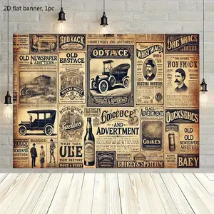 2D flat banner, 1 piece, background wall decorative fabric, decorative fabric, suitable for rooms, photography studio props - suitable for home decoration, parties, studios, home and garden, kdj