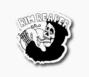 Funny Grim Reaper Meme Vinyl Sticker - Multi-Size Decal, Outdoor-Proof, Easy Peel-Off, Vibrant Layers, Bold Graphics, Car Decorative Sticker, Vehicle Exterior Decoration, Laptop Label, Halloween Use