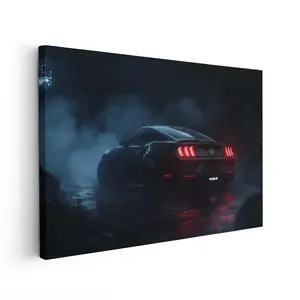 Ford Mustang Canvas Wall Art – Classic Muscle Car Canvas Print, Sports Car Wall Decor, Gift for Car Lovers & Mustang Fans