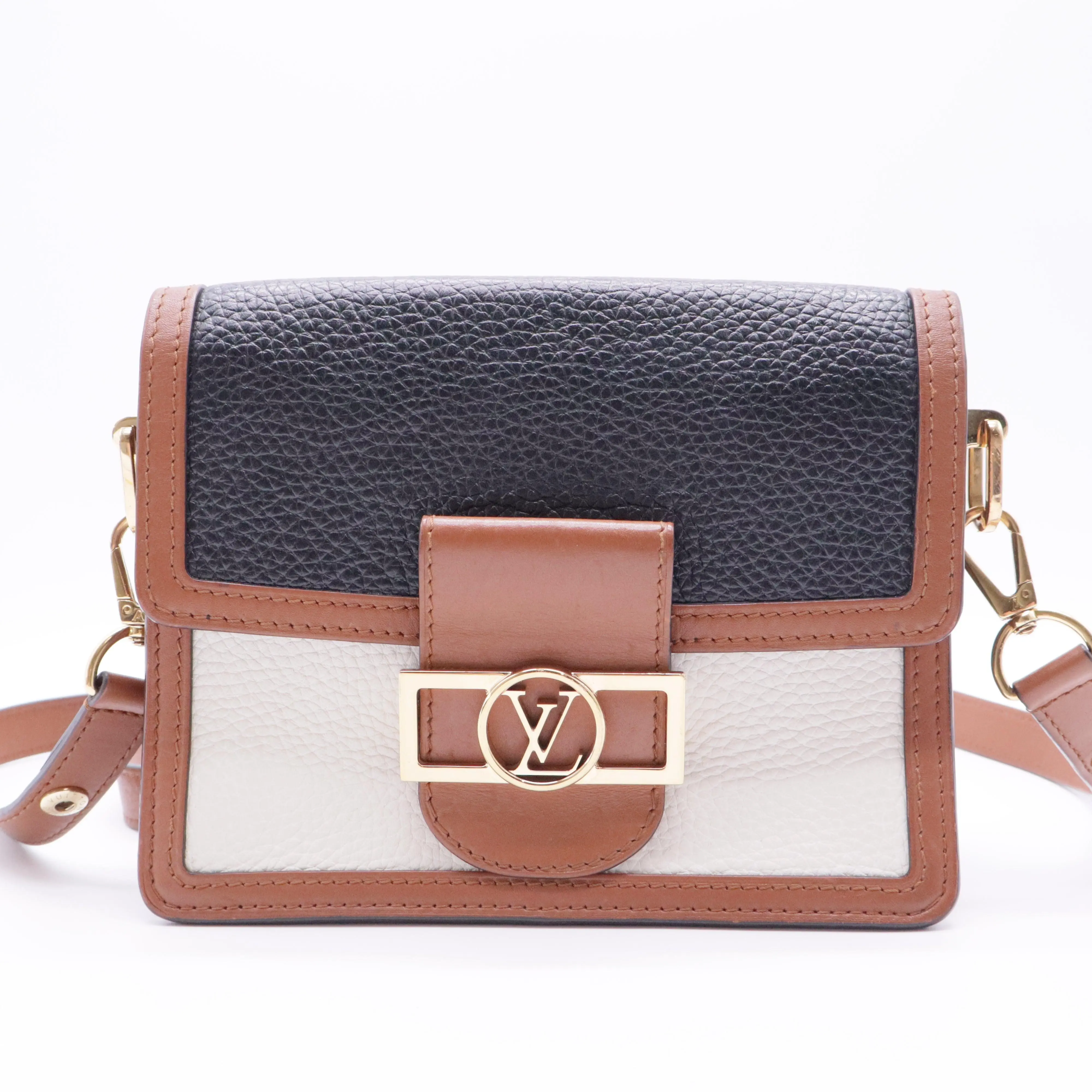 Pre-owned Louis Vuitton Leather Shoulder Bags Dauphine Shoulder Bag Taurillon Mini