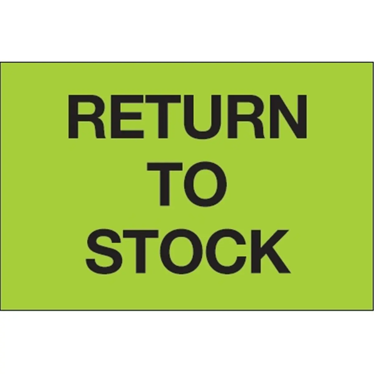 212 MAIN Self Adhesive Return To Stock Labels, 2x3 in Fluorescent Green, Roll of 500 Office Supply Labels, Self Adhesive Label