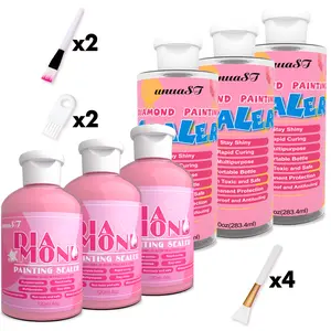 42oz Diamond Painting Sealer Kit, 1240ml Diamond Painting Glue for Diamond Painting Sets, Diamond Art Glue is Used to Protect Diamond Paintings, Permanent Sparkle Diamond Art Sealer kit