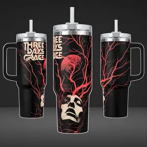 Three Days Grace Tumbler 40oz 20oz Rock Music Custom Cup 40 oz Tumbler With Handle, Tumbler 20oz No Handle, Gifts For Fans