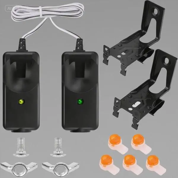 Garage Door Safety Sensor Beam Kit - 2 Door Sensors, Durable Construction, Easy Installation, Enhanced Safety - Liftmaster/Chamberlain/Craftsman Replacement - Adjustable Bracket Included - 41A5034/801CB-P Compatible Automatic Opener Accessory, Sears, Line
