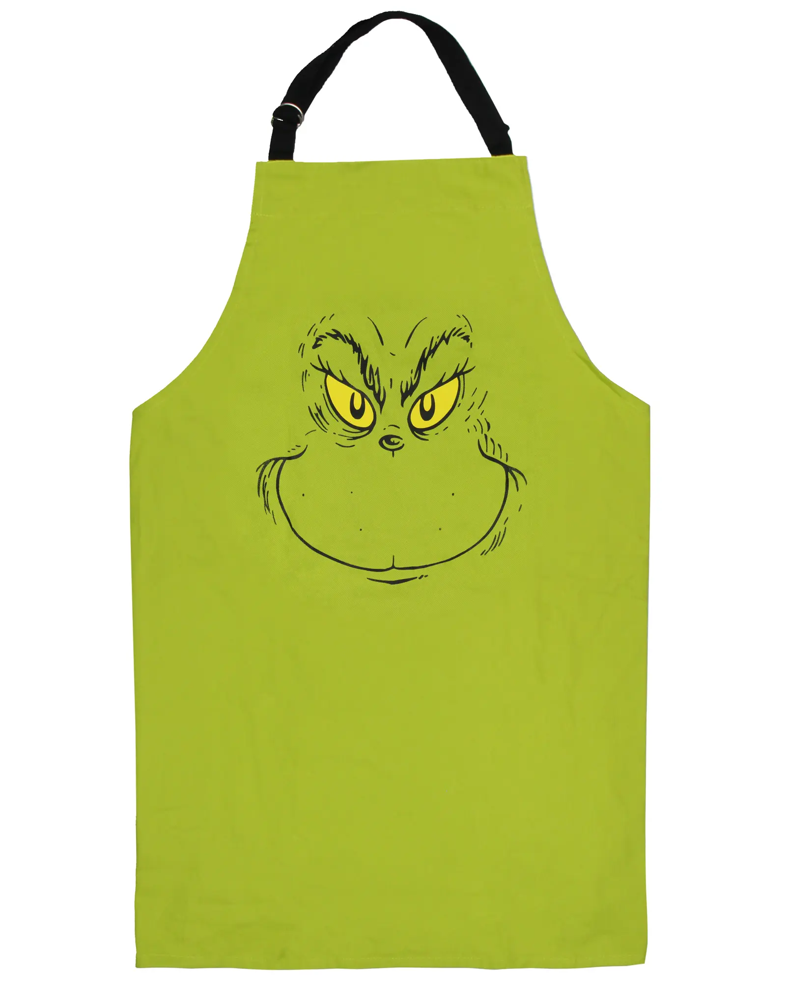 Dr. Seuss The Grinch Apron Grinch Face Character Design Adult Adjustable Cooking Smock