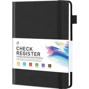 A5 Check Registers for Personal Checkbook,  Transaction Registers Log Book for Small Business. Track Payments, Finances, Deposits, Debit Card and  Account - Black