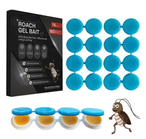 16 Pack Cockroach Gel Bait, Highly Effective Roach Gel Bait Indoor Infestation Solution, Fast Acting Cockroach Killer Indoor Home Kitchen Use, Easy to Apply & No Mess Roach Bait, Long-Lasting
