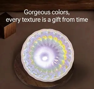 Iridescent Ceramic Teacup - Lotus Petal Relief Design | Handcrafted Pearlescent Glaze Tea Cup for Kung Fu Tea Ceremony