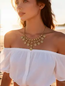 Vintage Fringe Vacation Style High-End Necklace, Elegant Jewelry for Women, Perfect for Casual and Formal Occasions