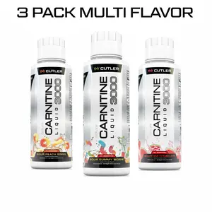 Cutler Nutrition Carnitine Liquid 3000 3 Pack Multi Flavor | Ready-to-Drink Energy Sport Beverage | Liquid Fitness Workout Variety Pack | US Edition