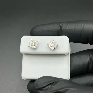VVS moissanite 925 silver screwback earrings
