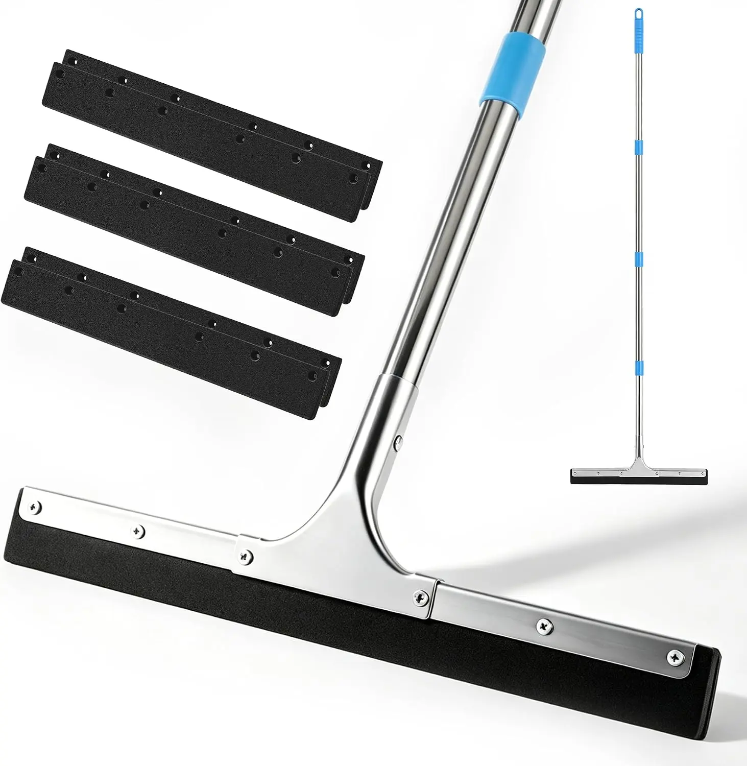 Aodaer 62" Floor Squeegee with Adjustable Handle Heavy Duty Water Remover for Home & Garage